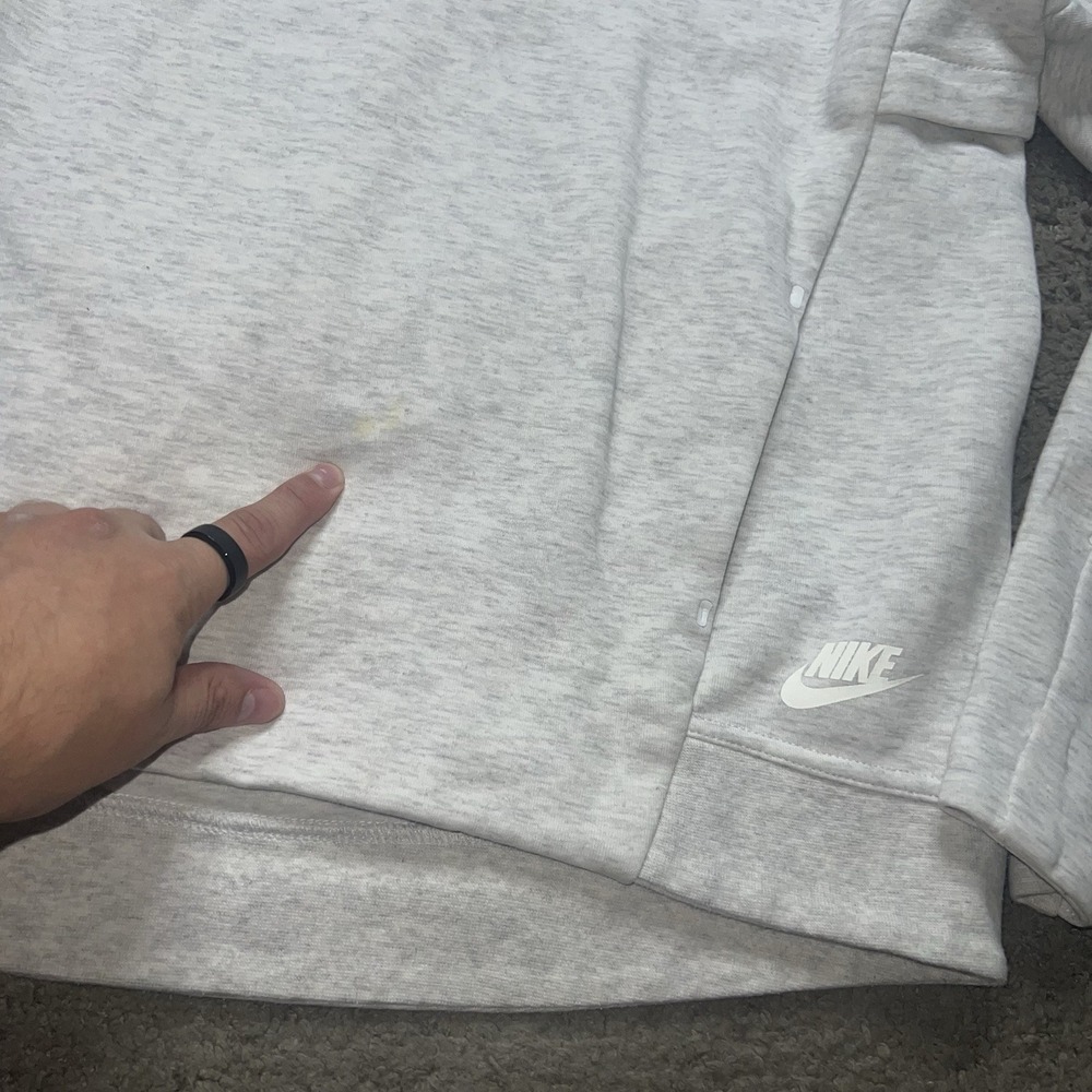 Nike Tech Fleece Pullover Hoodie Grey Heather Men Medium - Picture 5 of 5